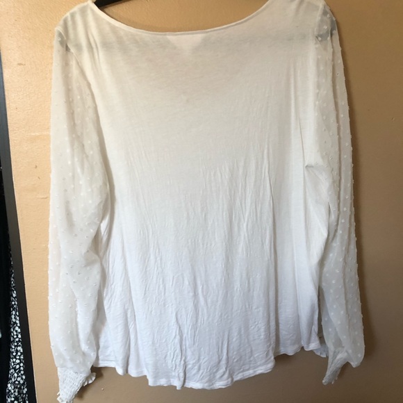 LC Lauren Conrad Polka Dot Long Sleeve Blouse - Picture 3 of 4